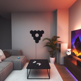 Nanoleaf Shapes Hexagons Expansion Pack - dodatkowe panele świetlne (3 panele świetlne) (black) [na zamówienie]