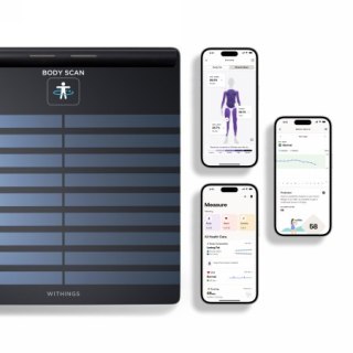 Withings Body Scan - waga z analizą składu masy ciała oraz pomiarem tętna. Wyrób medyczny (black)