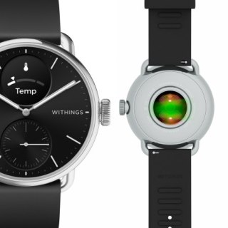 Withings Scanwatch 2 - zegarek z funkcją EKG, pomiarem pulsu i SPO2 oraz mierzeniem aktywności fizycznej i snu (38mm, black). Wy