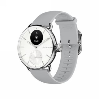 Withings Scanwatch 2 - zegarek z funkcją EKG, pomiarem pulsu i SPO2 oraz mierzeniem aktywności fizycznej i snu (38mm, white). Wy