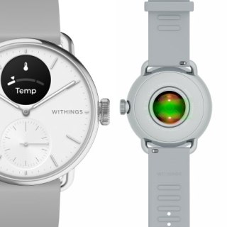 Withings Scanwatch 2 - zegarek z funkcją EKG, pomiarem pulsu i SPO2 oraz mierzeniem aktywności fizycznej i snu (38mm, white). Wy