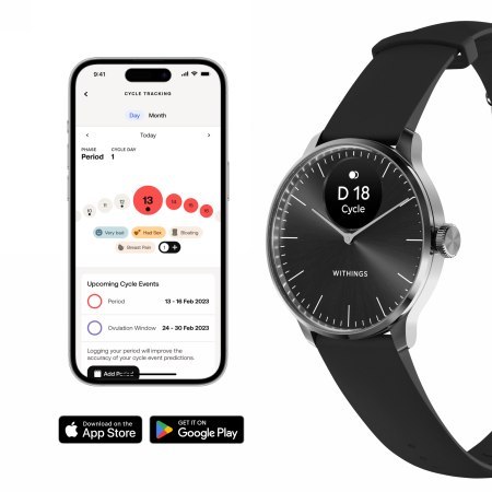 Withings Scanwatch Light - smartwatch hybrydowy (37mm, black)