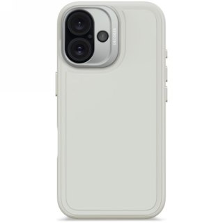 Decoded AntiMicrobial Silicone Stacks Backcover - silikonowa obudowa ochronna do iPhone 16 kompatybilna z MagSafe (stone gray)