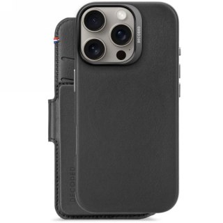 Decoded Leather Detachable Wallet - skórzana obudowa ochronna do iPhone 16 Pro kompatybilna z MagSafe (black)
