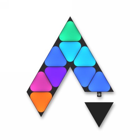 Nanoleaf Shapes Mini Triangles Expansion Pack - dodatkowe panele świetlne (10 paneli świetlnych) (black) [na zamówienie]