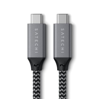 Satechi - kabel USB-C - USB-C 25 cm, 100W, 40Gbps (space gray)