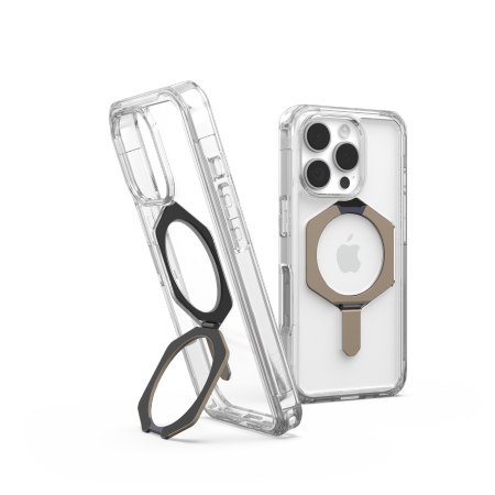 UAG Plyo XTE Magsafe - obudowa ochronna z podstawką do iPhone 16 Pro kompatybilna z MagSafe (clear/titanium)