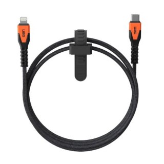 UAG Rugged Cable - kabel USB-C - lightning 30W, 1,5 m (black/orange) [mto]