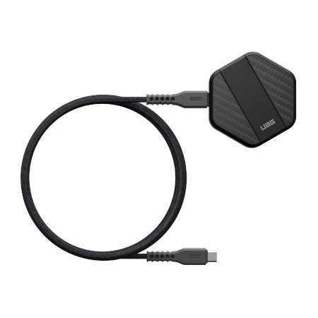 UAG Wireless Charger - bezprzewodowa ładowarka 15W z podstawką, kompatybilna z MagSafe (black / carbon fiber) [mto]