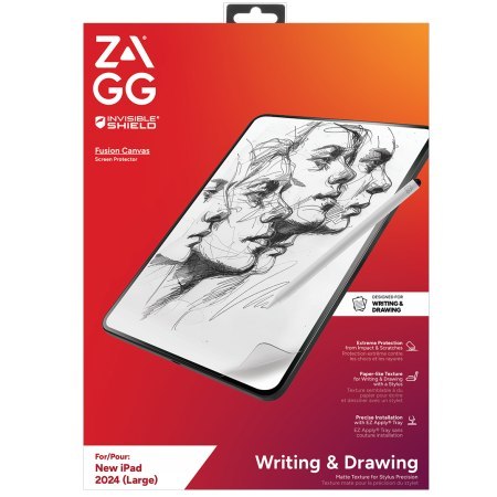 ZAGG InvisibleShield Fusion Canvas - antybakteryjna folia ochronna imitująca papier do iPad Air 13" M2 (2024) / M3 (2025)