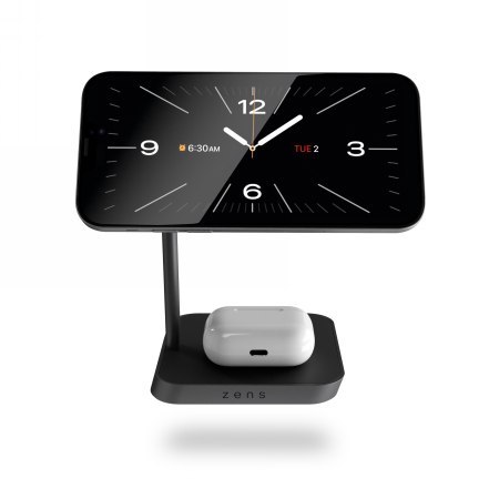 ZENS Office Charger 2 - magnetyczna ładowarka bezprzewodowa Qi15W do dwóch urządzeń (black)