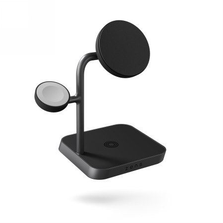 ZENS Office Charger Pro 3 - ładowarka bezprzewodowa Qi2 15W do trzech urządzeń kompatybilna z MagSafe (black)