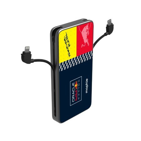 Mophie Powerstation Plus 10K Red Bull Racing - powerbank 10000 mAh, zintegrowany kabel USB-C oraz lightning (1x port USB-C)
