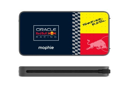 Mophie Powerstation Plus 10K Red Bull Racing - powerbank 10000 mAh, zintegrowany kabel USB-C oraz lightning (1x port USB-C)