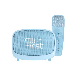 MyFirst Voice 2 - zestaw do karaoke dla dzieci - mikrofon i głośnik bezprzewodowy z efektami modyfikacji dźwięku (blue)