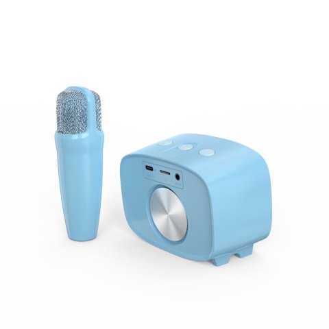 MyFirst Voice 2 - zestaw do karaoke dla dzieci - mikrofon i głośnik bezprzewodowy z efektami modyfikacji dźwięku (blue)
