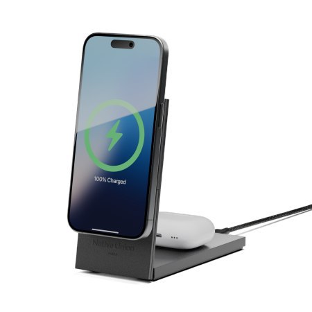 Native Union Rise 2-in-1 Qi2 Wireless Charger - bezprzewodowa ładowarka Qi2 15W do dwóch urządzeń kompatybilna z MagSafe (black)