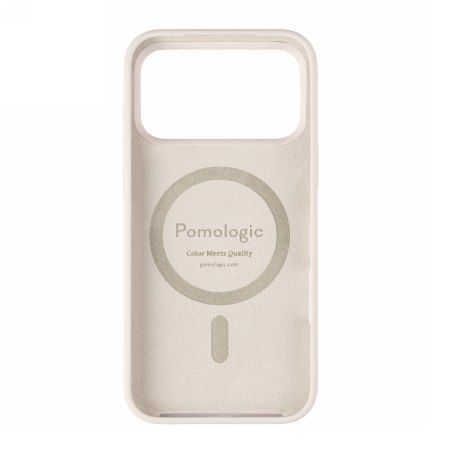 Pomologic CoverCase - silikonowa obudowa ochronna do iPhone 18 Pro Max / 17 Pro Max kompatybilna z MagSafe (ivory)