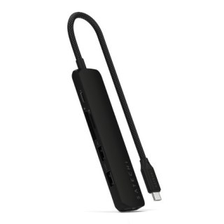 Satechi 6-in-1 USB-C Slim Multiport Adapter - aluminiowy adapter do urządzeń mobilnych USB-C (USB-C, 2x USB-A, 4K HDMI, czytnik 