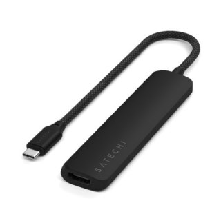 Satechi 6-in-1 USB-C Slim Multiport Adapter - aluminiowy adapter do urządzeń mobilnych USB-C (USB-C, 2x USB-A, 4K HDMI, czytnik 