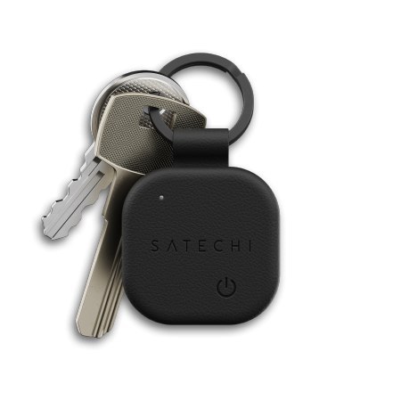Satechi FindAll Keychain - brelok ze skóry wegańskiej z lokalizatorem kompatybilny z Apple Find My (black)