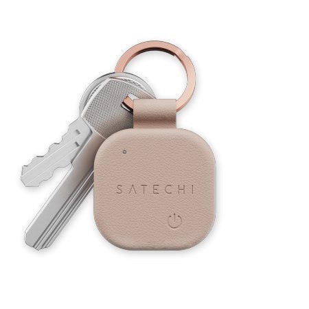 Satechi FindAll Keychain - brelok ze skóry wegańskiej z lokalizatorem kompatybilny z Apple Find My (desert rose)