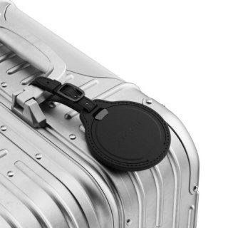 Satechi FindAll Luggage Tag - zawieszka do bagażu ze skóry wegańskiej z lokalizatorem kompatybilna z Apple Find My (black)