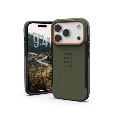 UAG Civilian MagSafe - etui do iPhone 18 Pro / 17 Pro kompatybilne z MagSafe (olive/orange)