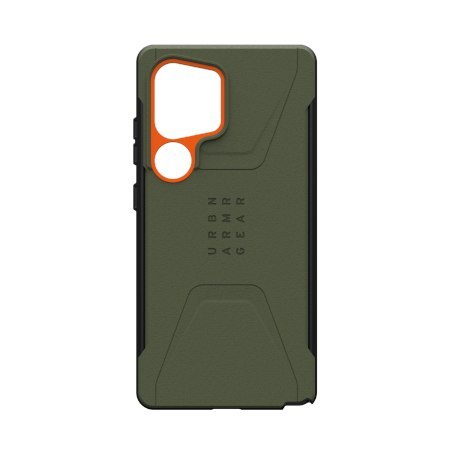 UAG Civilian Pro - obudowa ochronna do Samsung Galaxy S25 Ultra 5G z wbudowanym modułem magnetycznym (olive/orange)