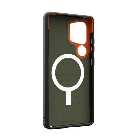 UAG Civilian Pro - obudowa ochronna do Samsung Galaxy S25 Ultra 5G z wbudowanym modułem magnetycznym (olive/orange)
