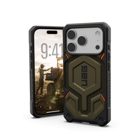 UAG Monarch Pro - etui do iPhone 17 Pro kompatybilne z MagSafe (kevlar element green)