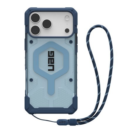 UAG Pathfinder Clear MagSafe Bundle - etui do iPhone 17 Pro Max kompatybilne z MagSafe oraz smycz na nadgarstek (blues) [eol]