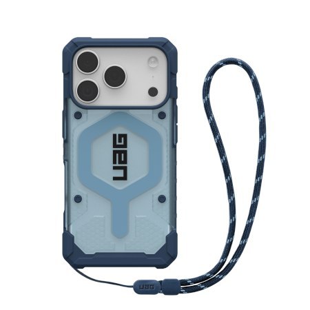 UAG Pathfinder Clear MagSafe Bundle - etui do iPhone 18 Pro / 17 Pro kompatybilne z MagSafe oraz smycz na nadgarstek (blues)