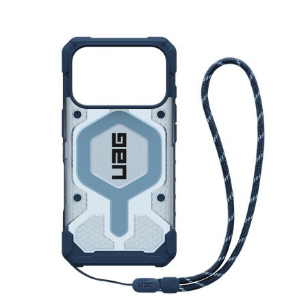 UAG Pathfinder Clear MagSafe Bundle - etui do iPhone 18 Pro / 17 Pro kompatybilne z MagSafe oraz smycz na nadgarstek (blues)