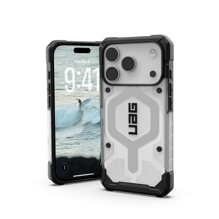 UAG Pathfinder Clear MagSafe - etui do iPhone 18 Pro / 17 Pro kompatybilne z MagSafe (ice/silver)