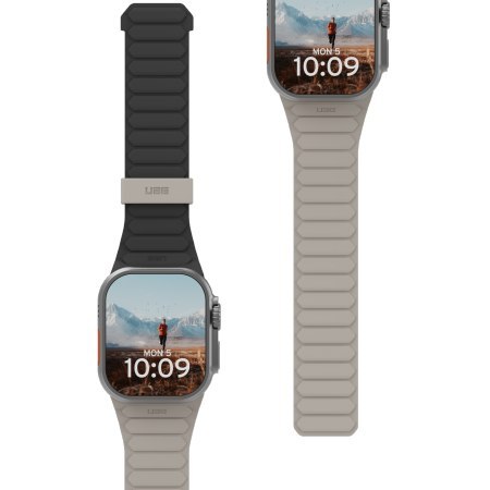 UAG Pathfinder - silikonowy dwustronny pasek magnetyczny do Apple Watch 44mm-49mm (Apple Watch 4-11, SE 1-3, Ultra 1-3) (black/t