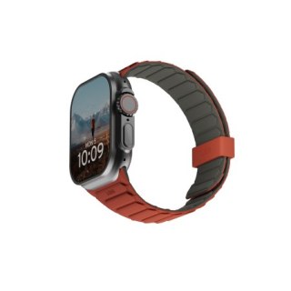 UAG Pathfinder - silikonowy dwustronny pasek magnetyczny do Apple Watch 44mm-49mm (Apple Watch 4-11, SE 1-3, Ultra 1-3) (olive/r