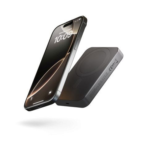 ZENS Slim Qi2 Aluminium Powerbank - magnetyczny powerbank 10000 mAh kompatybilny z MagSafe i Qi2 (black)