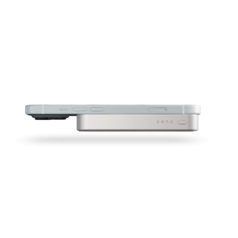 ZENS Slim Qi2 Aluminium Powerbank - magnetyczny powerbank 10000 mAh kompatybilny z MagSafe i Qi2 (white)