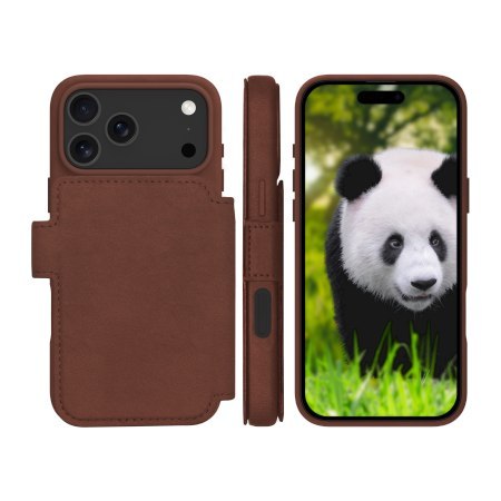 Dbramante 1928 Lynge MS - skórzane etui do iPhone 18 Pro Max / 17 Pro Max kompatybilne z MagSafe (dark tan)
