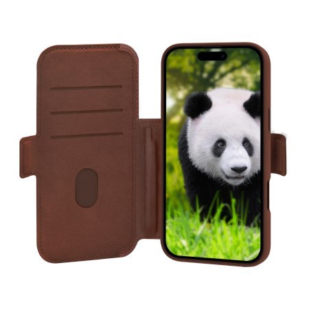 Dbramante 1928 Lynge MS - skórzane etui do iPhone 18 Pro Max / 17 Pro Max kompatybilne z MagSafe (dark tan)