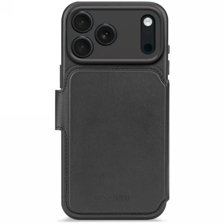 Decoded Leather Detachable Wallet - skórzana obudowa ochronna do iPhone 17 Pro Max kompatybilna z MagSafe (black)