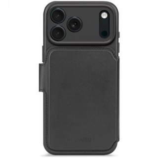 Decoded Leather Detachable Wallet - skórzana obudowa ochronna do iPhone 17 Pro kompatybilna z MagSafe (black)