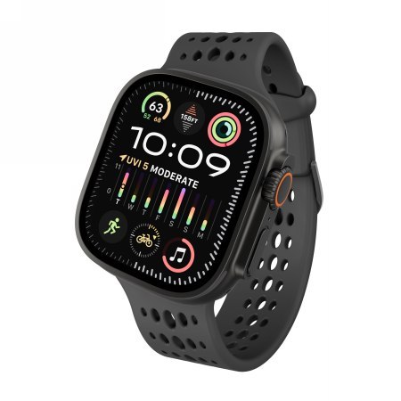 Decoded Silicone Ares O Band - silikonowy pasek do Apple Watch 44mm-49mm (Apple Watch 4-11, SE 1-3, Ultra 1-3) (black)