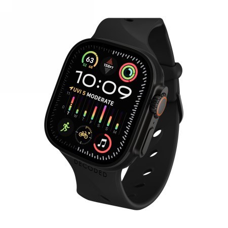 Decoded Silicone Ares Splice Band - silikonowy pasek do Apple Watch 44mm-49mm (Apple Watch 4-11, SE 1-3, Ultra 1-3) (black)