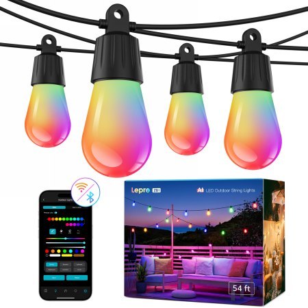 Lepro 15M ZB1 AI Outdoor String Lights - inteligentne wielokolorowe lampki zewnętrzne (15 metrów)