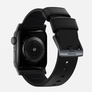NOMAD Active Band Pro - wodoodporny skórzany pasek do Apple Watch 42mm-49mm (Apple Watch 1-11, SE 1-3, Ultra 1-3) (black active 