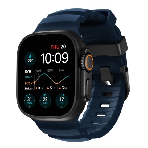 NOMAD Rocky Point Band - pasek do Apple Watch 44mm-49mm (Apple Watch 4-11, SE 1-3, Ultra 1-3) z FKM oraz tytanu (atlantic, black