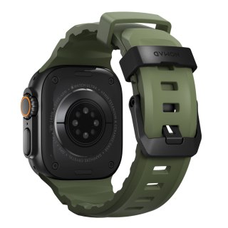 NOMAD Rocky Point Band - pasek do Apple Watch 44mm-49mm (Apple Watch 4-11, SE 1-3, Ultra 1-3) z FKM oraz tytanu (forest, black h