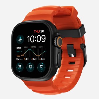 NOMAD Rocky Point Band - pasek do Apple Watch 44mm-49mm (Apple Watch 4-11, SE 1-3, Ultra 1-3) z FKM oraz tytanu (magma, black ha
